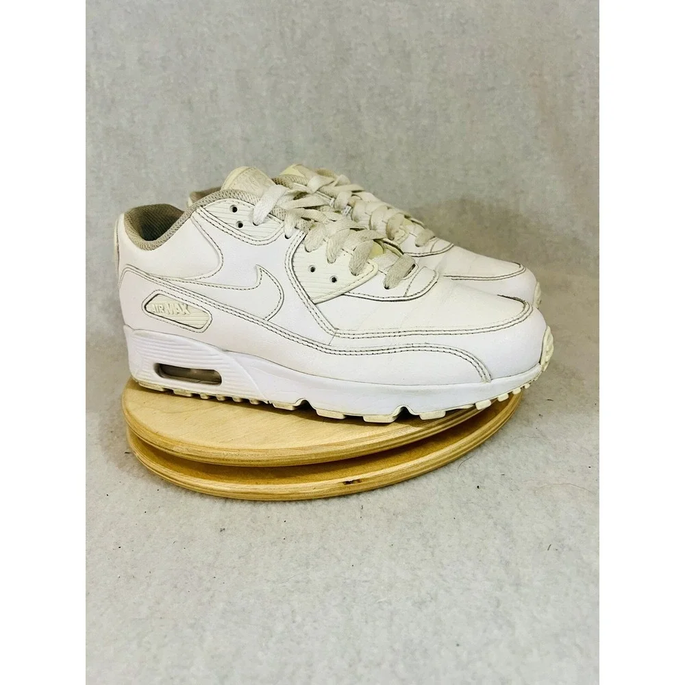 NIKE 833412-100 TRIPLE WHITE AIR MAX 90 YOUTH SNEAKERS SIZE US 7Y Shoes
